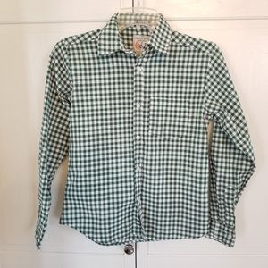 Swiss Cross Emerald Green Gingham Shirt